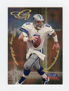 Troy Aikman 1999 99 Fleer Focus Glimmer Men All Foil Insert Card Dallas Cowboys - Picture 1 of 2