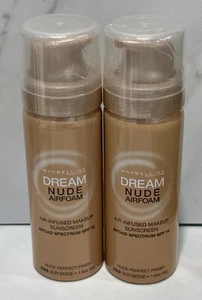 2 Maybelline Cream Nude Airfoam Air-Infused Makeup SPF 16 265 Sun Beige 1.6 oz - Picture 1 of 2