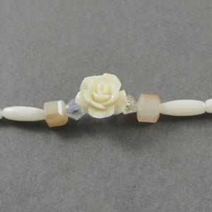 Double Wrapped Stretchable Bracelet with Coral Beads. Delicate Minimalist Design - Picture 1 of 3
