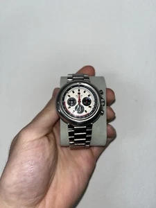 TISSOT T12 Chronograph Lemania 873 Stainless Steel Men's Watch - Vintage - Picture 1 of 12