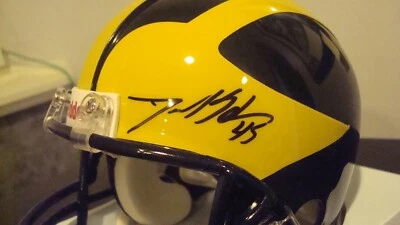 David Harris AUTOGRAPHED MICHIGAN WOLVERINES MINI HELMET SIGNED - Image 1 of 2