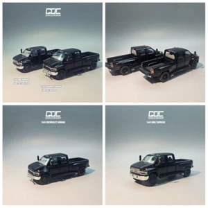 GOC 1/64 Chevrolet Kodiac & GMC Topkick C4500 Pickup Black Diecast Models Car - Imagen 1 de 7
