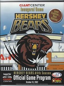 Hershey Bears First Giant Center Official Game Program (October 19, 2002)