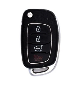 OEM FAIR/WORN COND. Hyundai Santa Fe 15-19 TQ8-RKE-4F31 Remote Flip Key Fob - Picture 1 of 4