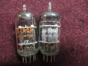 3 Mica GE JG-5814A & Hytron 5814A tubes. Amplitrex Test 95/95% & 95/95% gm - Picture 1 of 6