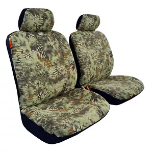 For Acura TL Front Car Seat Covers Unique Python Snake Camo Canvas - Picture 1 of 4