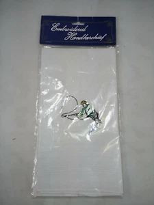  Vintage embroidered handkerchief Fly Fishing New in package - Picture 1 of 7