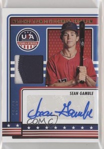 2023 Panini USA Baseball Stars & Stripes Materials Prime /25 Sean Gamble Auto