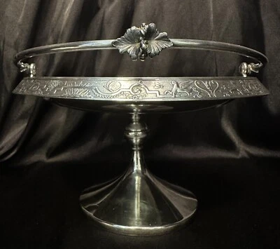 Antigo/vitoriano? Cesta/compota de noivas placa de prata Reed and Barton 3115 - Imagem 1 de 4