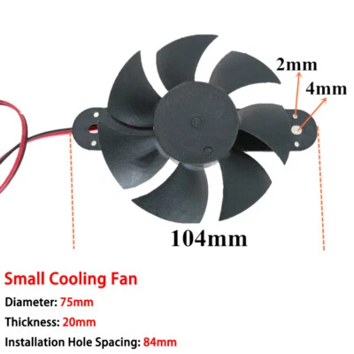DC 12V Brushless Fan 2 Pin Cooling Fan Mute Computer Power Fan For Model Making - Image 1 of 4