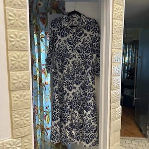 Zara Blue White Long Sunny Dress M New - Picture 1 of 6