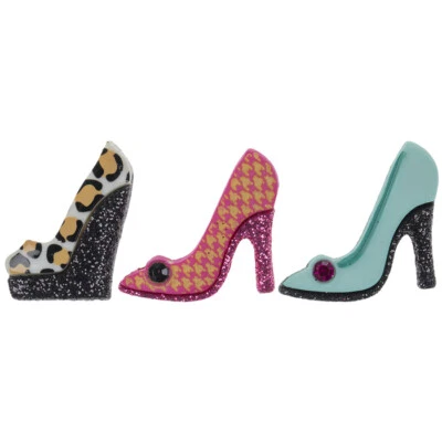 High Heels Novelty Plastic Buttons/SewingCraft supplies/Doll Making/Party Favors - Image 1 of 2