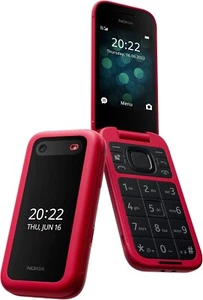 NOKIA 2660 FLIP 32 GB 4G DUAL SIM LCD 2.8"QVGA SLOT NANO SD FOTOCAMERA 0.3 ROSSO - Foto 1 di 4
