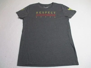 Under Armour Heatgear Project Rock Respect T-Shirt Womens Size M Grey Gray - Picture 1 of 10