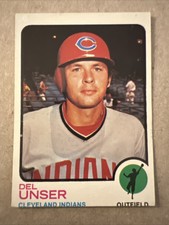 2017 Topps Rediscover Buyback Blue 1973 Del Unser #247 EX Miscut- See All Pix