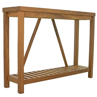 Rustic Country Farmhouse Walnut Entry Table and Accent Table, 44in Long X 30in - Image 1 of 4