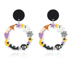 Halloween Earrings Women Spooky Spider Bat Costume Dress up accessory Spider - Picture 1 of 67