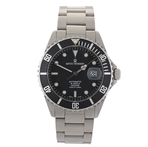 Revue Thommen Black Diver Automatic 42mm Men's Watch Box & Papers - Picture 1 of 13