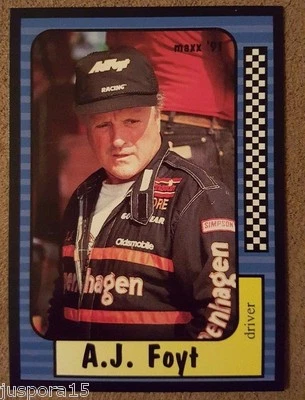 1991 AJ Foyt Card 14 of 240 Maxx Collection Race Cards - Image 1 of 4