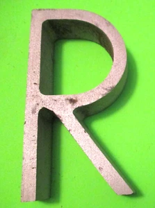 VINTAGE CAST ALUMINUM LETTER "R" ~ CUSTOM SIGN MAKING WE HAVE LETTERS ~ #2 - Picture 1 of 2