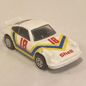CORGI PORSCHE CARRERA SHELL #18 VINTAGE DIE CAST 1985 CAR WHITE 1/64 SCALE  - Picture 1 of 8