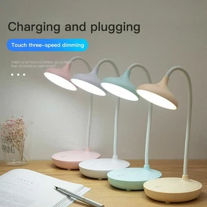 20 LED Flexible Touch Desk Light Bedside Reading Lamp Dimmable USB Rechargeable - Picture 1 of 16