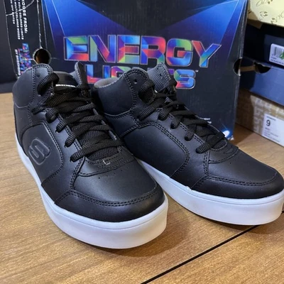 Zapatos Skechers Energy Lights Juveniles Talla 6.5 Negro S Luces Parte Superior Alta LED Foto 1 de 4