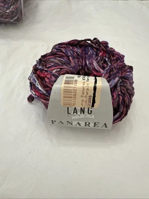 Vintage Lang Panarea Variegated yarn Pink/ Purple  1 Ball Cotton Blend - Image 1 of 4
