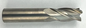 3/4" CARBIDE ENDMILL, 4 FLUTE, 4" LONG, 1 1/2 LOC, HERTEL - Picture 1 of 2