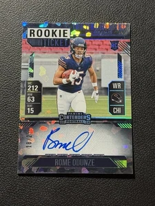 2024 Panini Contenders #104 Rome Odunze CRACKED ICE AUTO /23 Variation Bears RC - Picture 1 of 2