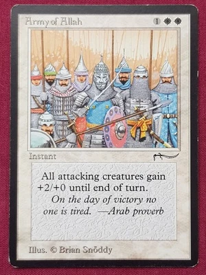 Magic The Gathering ARABIAN NIGHTS ARMY OF ALLAH DARK white card MTG - Image 1 of 2