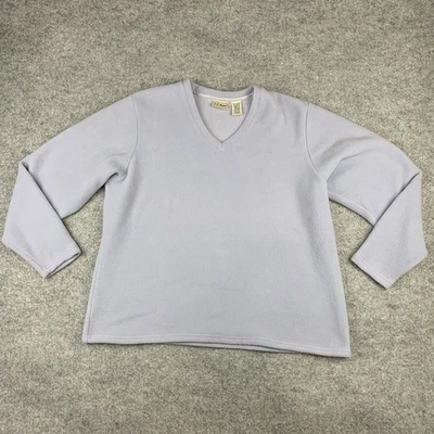 LL Bean Top Womens Size XL Purple Fleece Layer Long Sleeve Outdoor Hike Warm - Image 1 of 4