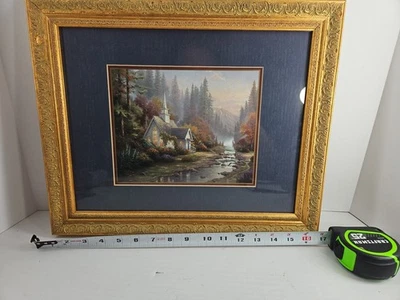 Thomas Kinkade Certified Print The Forest Chapel Fram Is 16.75x13.75 - Image 1 of 4