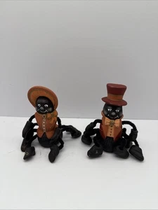 Vintage anthropomorphe Spinne mit Keramikschuhen Pfeifenputzer Gliedmaßen - Bild 1 von 4