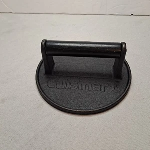 Cuisinart 6,5" Gusseisen Smash Burger Presse Saftig Knusprig Burger BBQ Holzgriff - Bild 1 von 4