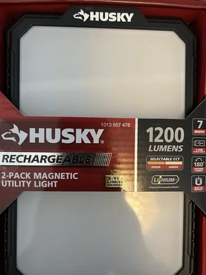 Husky Rechargeable LED Work Light 1200 Lumens 7 Modes - Image 1 of 4