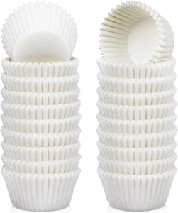 Auerci 500 Stück Mini Cupcake Liner Weiß Muffin Klein,  - Bild 1 von 9