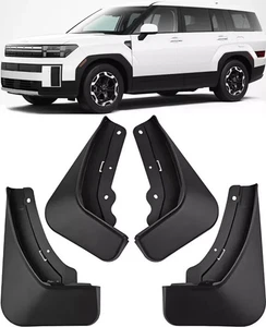 New Genuine Front & Rear Splash Guards Mud Flaps For 2024-2025 Hyundai Santa Fe - Picture 1 of 9