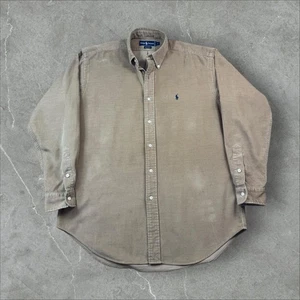 Early 2000s Oversized Polo Ralph Lauren Button Down Corduroy Shirt M - Picture 1 of 7
