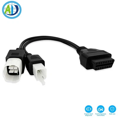 Conector adaptador de diagnóstico OBD2 II 4 pines y 6 pines 2 en 1 cable enchufable para Suzuki Foto 1 de 4
