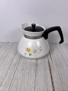CORELLE Floral Bouquet Pattern Teapot Pot 6-Cup Ceramic Corning Ware Vintage - Picture 1 of 9