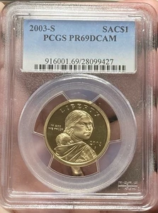 USA KM310 1 Dollar 2003 S PCGS PF69 Sacagawea - Picture 1 of 2