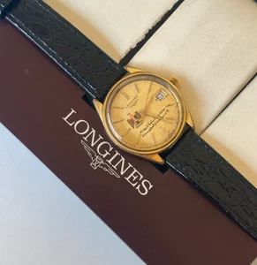 1980s Vintage Longines Automatic Saddam Hussein Watch Special Edition W/box 36mm - Picture 1 of 24