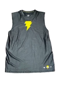 Under Armour Shirt Mens Xl Black Adam Project Rock Compression Tank Top Iso Chil - Picture 1 of 6