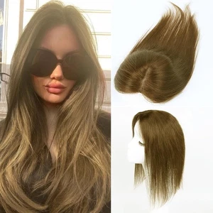 Hair Toppers for Women Real Human 360° Clip in Hair Topper No Bangs Upgrade H... - Picture 1 of 7