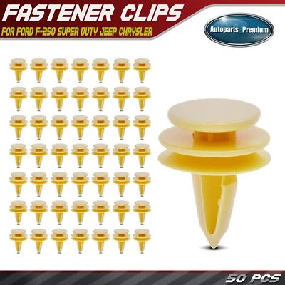 Clip de retención de moldura de maletero y panel de puerta de nailon de 10 mm 50 piezas para Ford Jeep Chrysler Foto 1 de 4