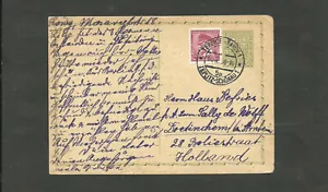 Checoslovaquia a Holanda, papelería postal, 1938, en muy buen estado - Imagen 1 de 2