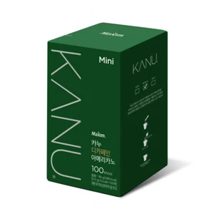 MAXIM KANU Mini Decaffeine Roasted Korean Instant Americano Coffee 100 sticks - Picture 1 of 3