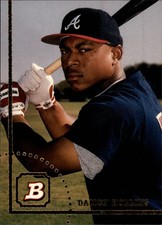 1994 Bowman Atlanta Braves Baseball Card #161 Damon Hollins
