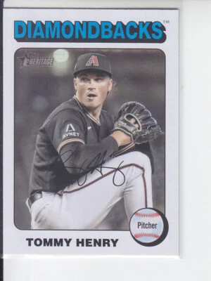 2024 Topps Heritage Tommy Henry White Border SP #90 Diamondbacks - Image 1 of 2